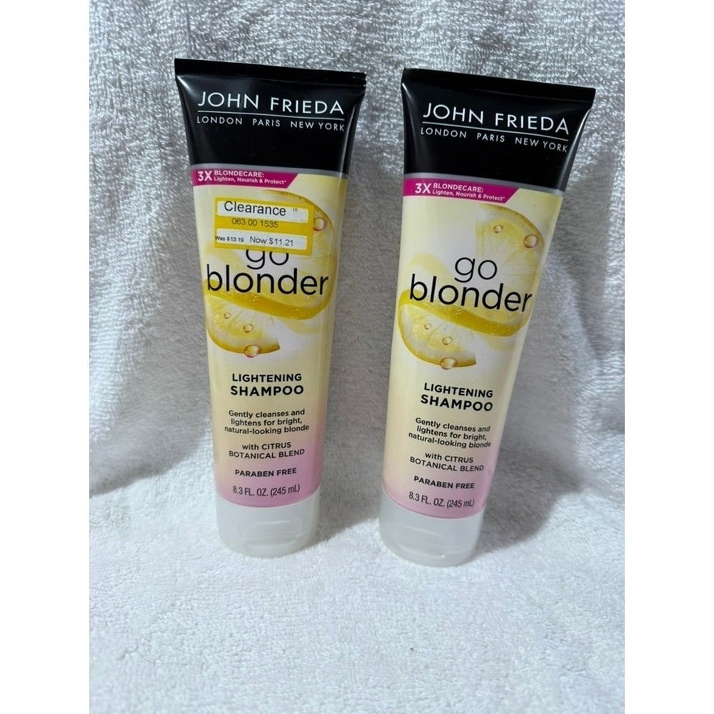 John Frieda Go Blonder Lightening Shampoo 8.3 oz 2 Pack Citrus Botanical Blend